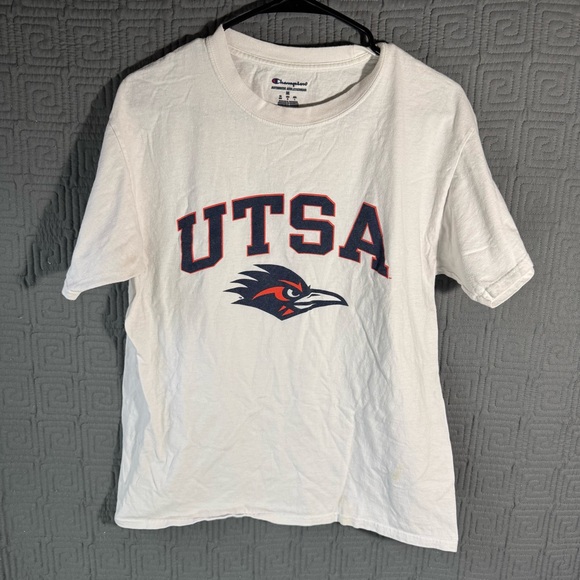 Champion T-Shirt Men Size Medium White UTSA San Antonio Short Sleeve - Picture 1 of 8